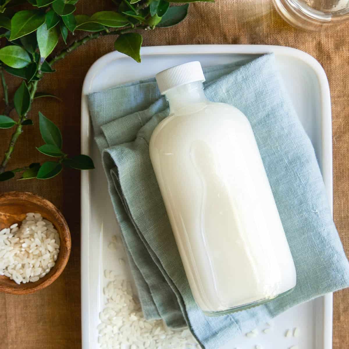 DIY Rice Water Toner with Niacinamide and Glycerin