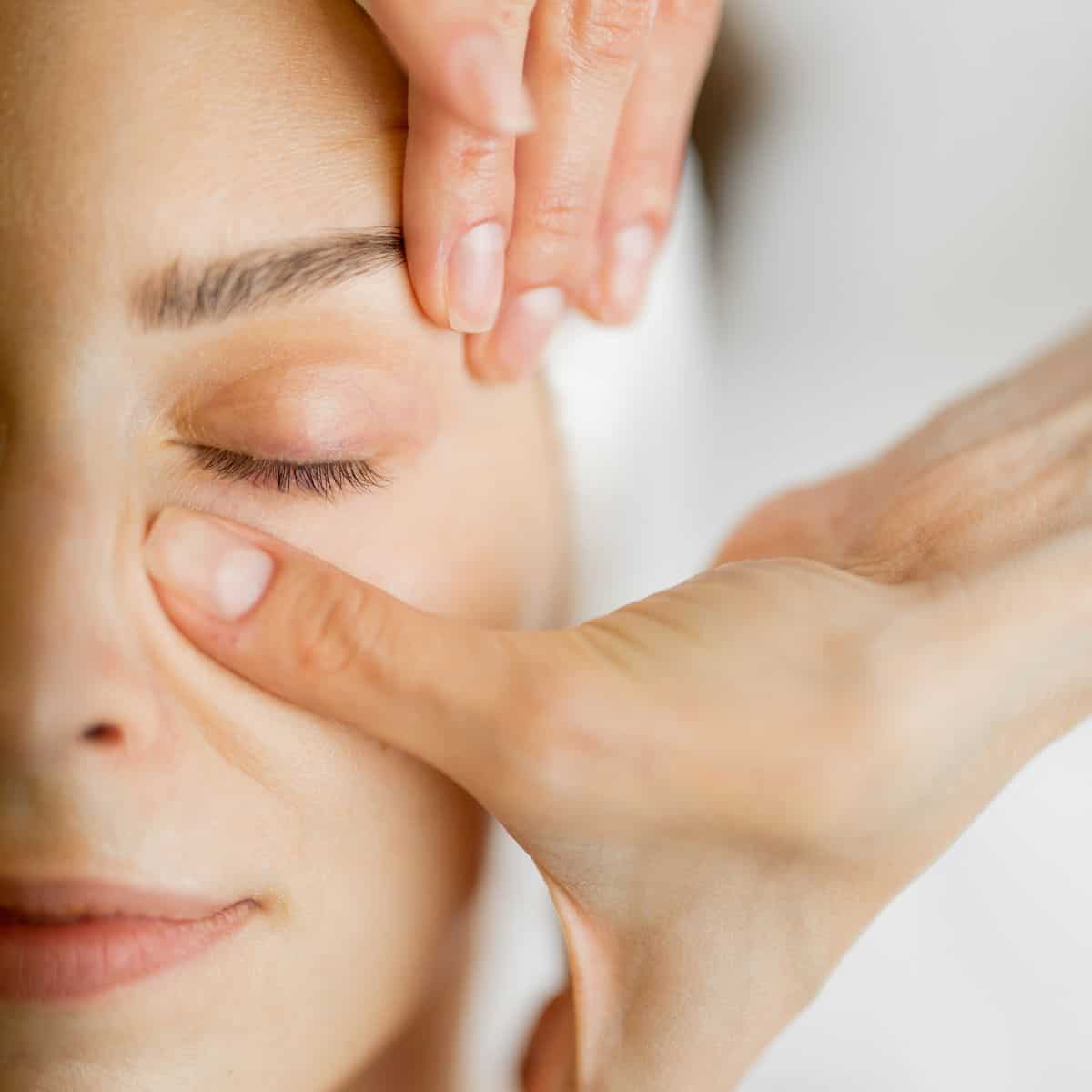 Woman Getting a Facial Massage