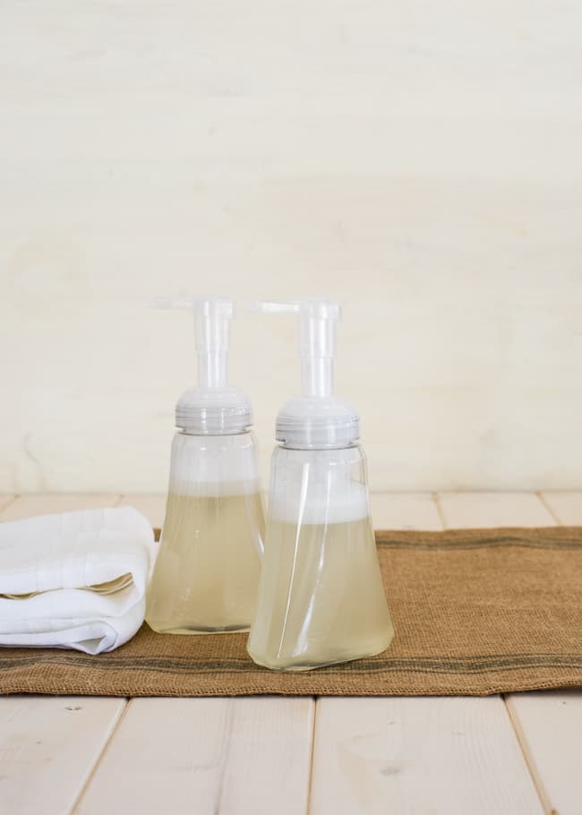 DIY Coconut Oil Antibacterial Foaming Hand Cleansing cleaning soap